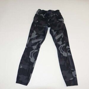 Athleta Women's Contender 7/8 Ankle Camo Leggings XS Black Gray Camouflage